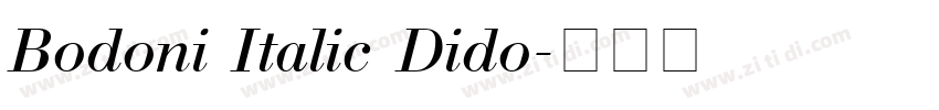 Bodoni Italic Dido字体转换